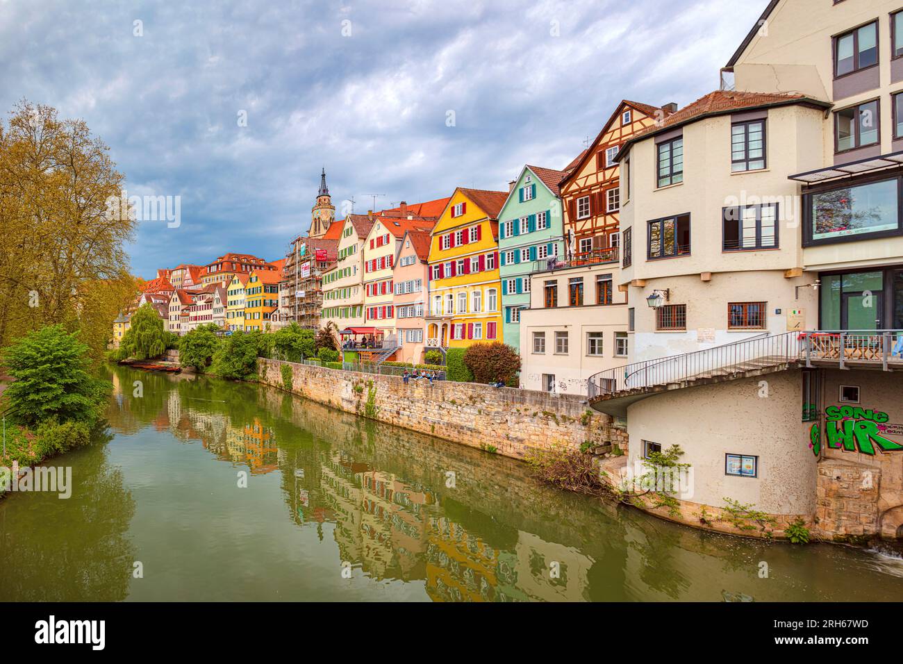 TUEBINGEN, BADENWUERTTEMBERG, GERMANY CIRCA MAY, 2023 The Nekar