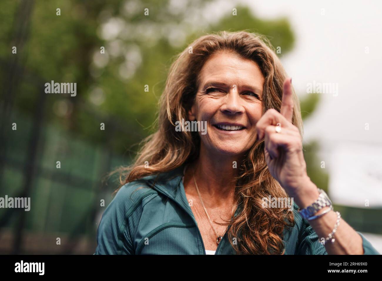 Former tennis player Annabel Croft at the opening of the new padel tennis courts at Crystal Palace National Sports Centre in south east London. Picture date: Monday August 14, 2023. Stock Photo