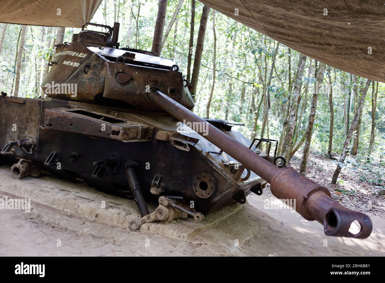 Cu Chi, Vietnam. 21st Aug, 2014. The Cu Chi Tunnels are an immense network of underground