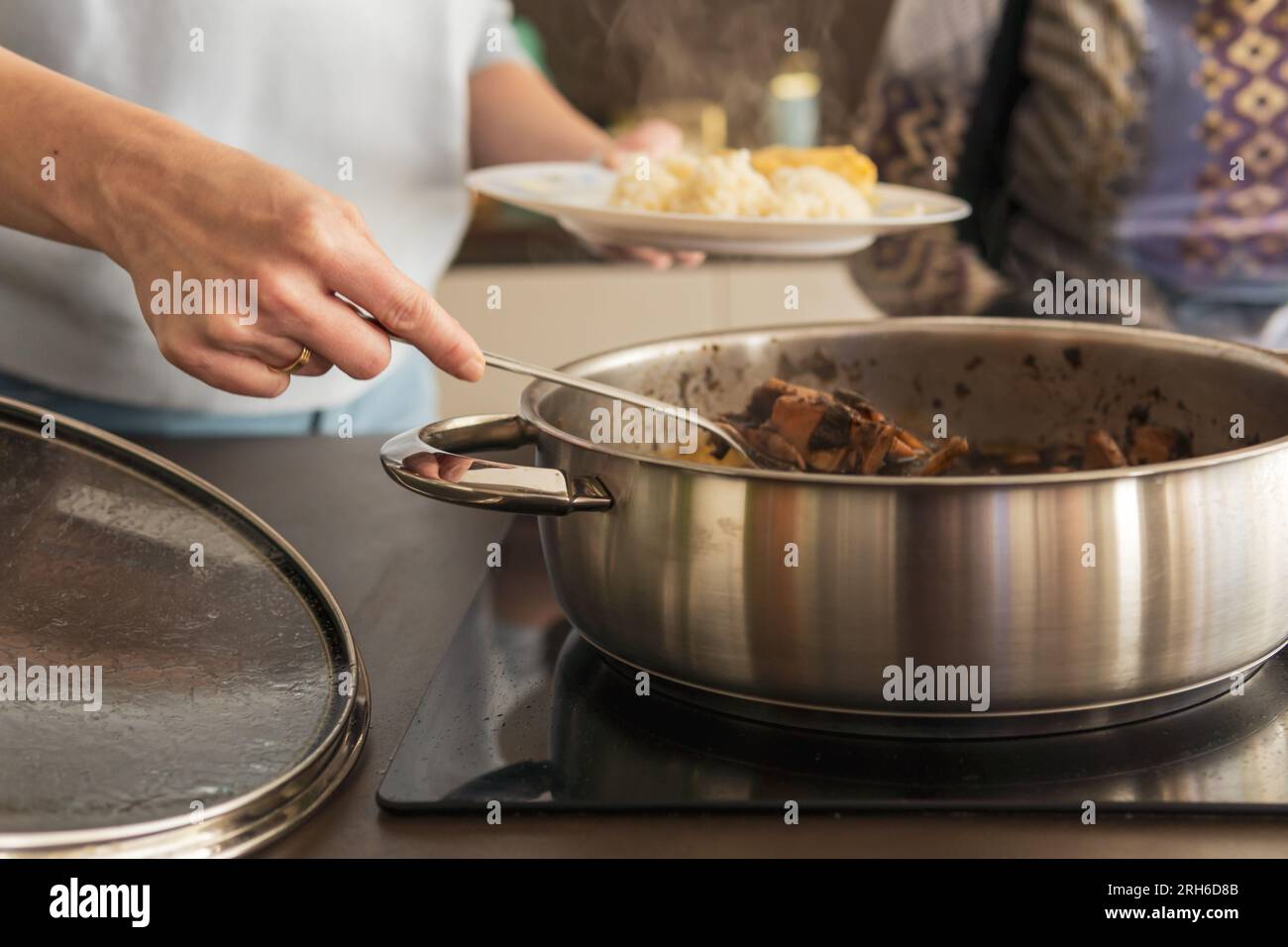 squid with ink and rice seafood dish Stock Photo - Alamy