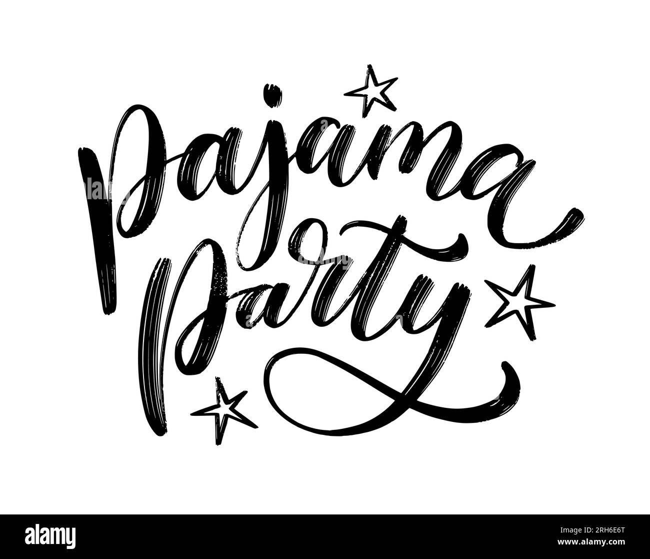 PAJAMA PARTY text. Sleepover party. Pajamas night. Slumber party ...