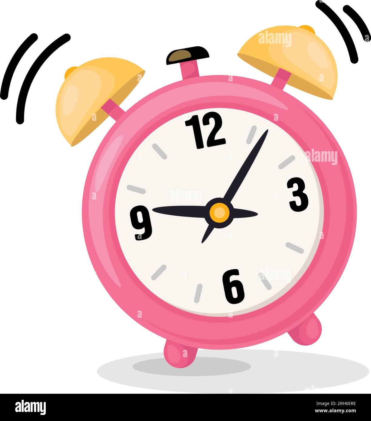 Illustration of a ringing alarm clock Stock Vector Image & Art Alamy