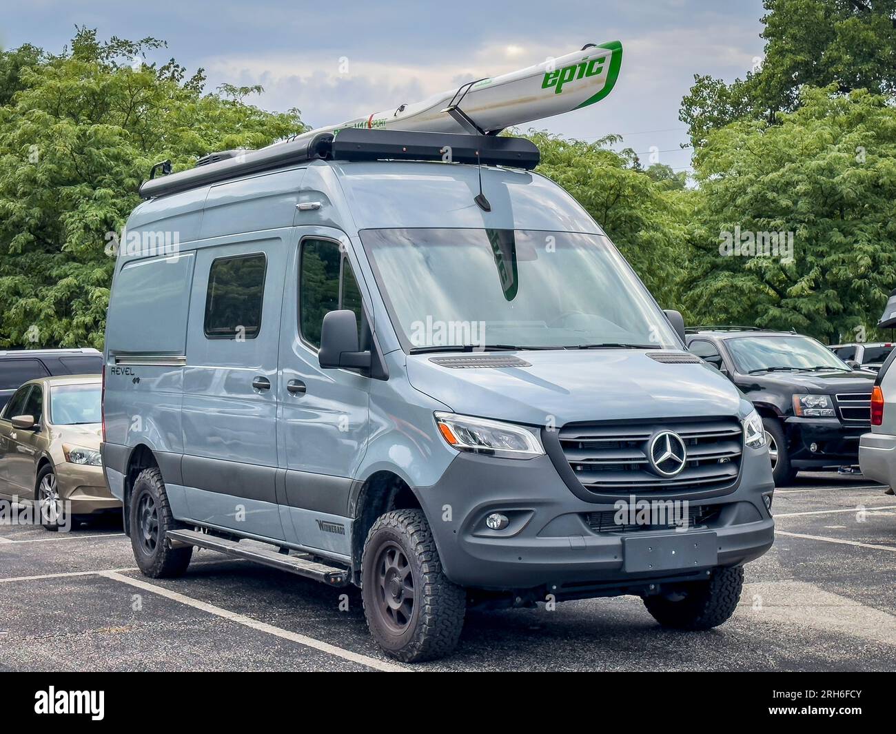 St Charles, MO, USA August 4, 2023 Winnebago Revel camper van on