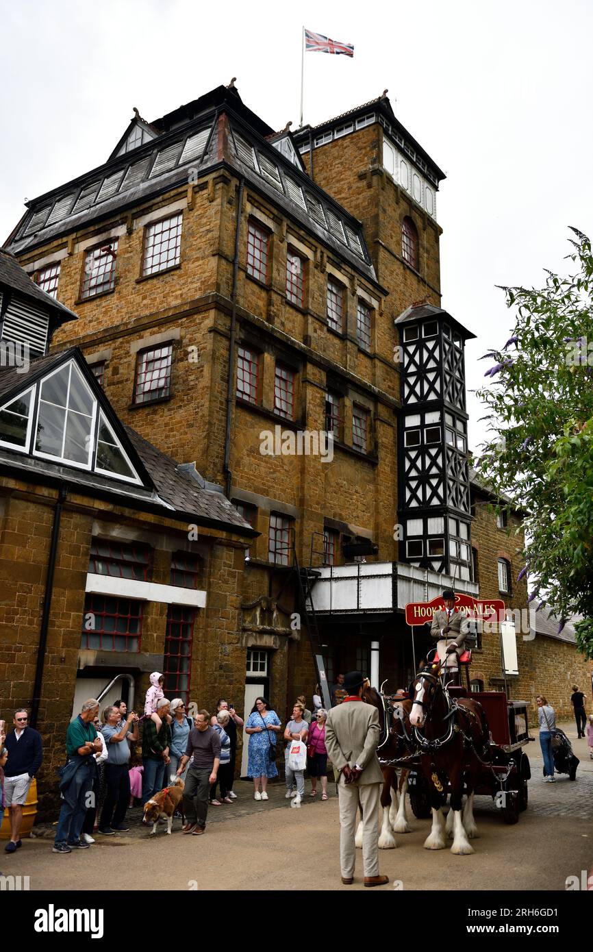 Hook Norton Brewery with Shire Horses Cotswolds Oxfordshire England uk