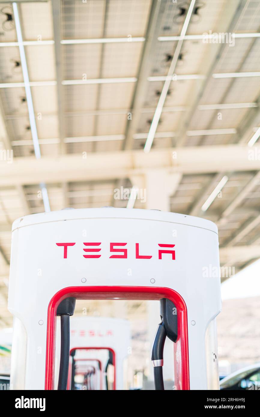 Tesla charging station Stock Photo - Alamy