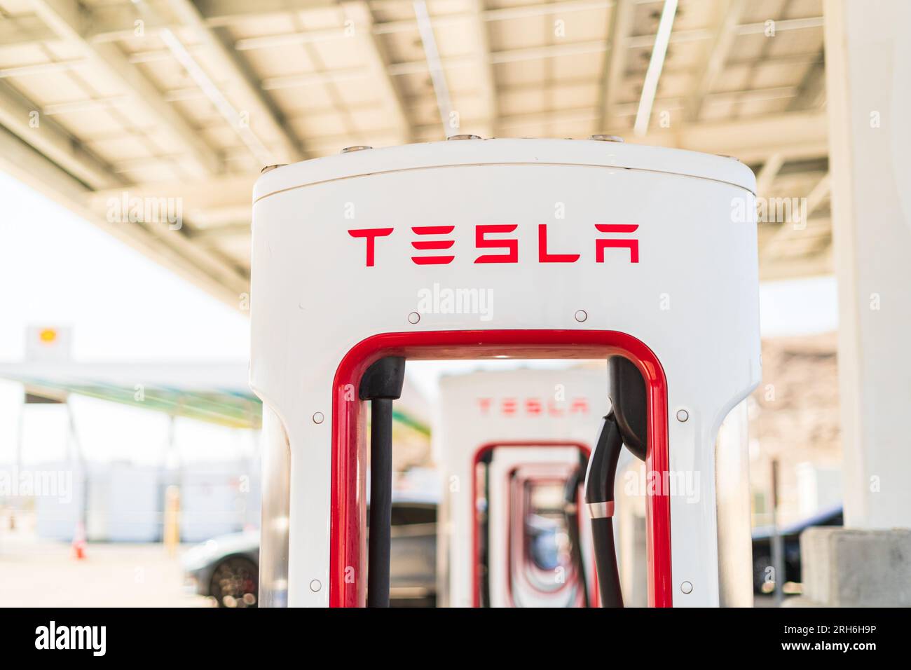 Tesla charging station Stock Photo - Alamy