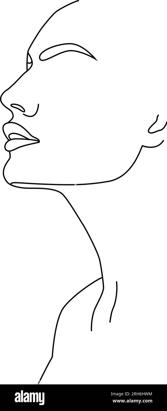 Portrait along the lines. Abstract female portrait Stock Vector Image ...