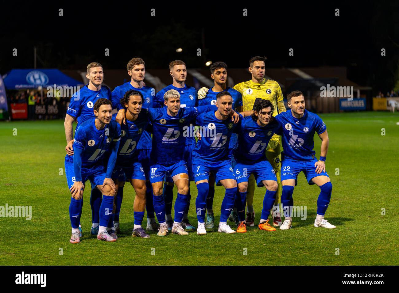 Thornbury, Australia. 14 August, 2023. Northcote City FC take on Adelaide United FC in the Thornbury, Australia. 14 August, 2023. Northcote City FC take on Adelaide United FC in the