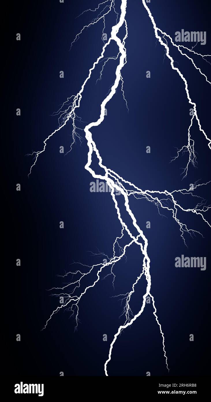 Lightning on black background, digital art Stock Photo - Alamy