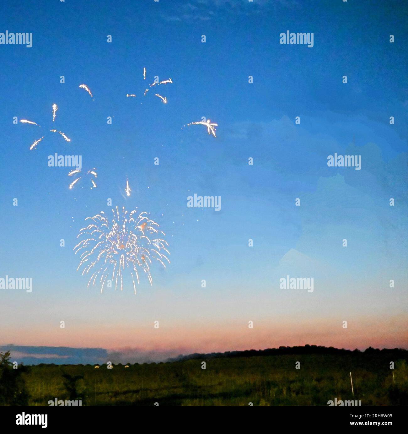 Fireworks display at Burnside Farms in Nokesville, VA Stock Photo Alamy