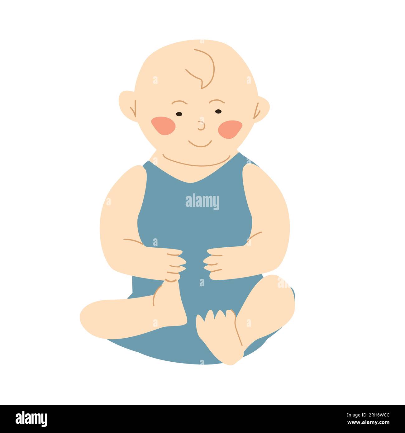 smiling little baby boy in a flat style Stock Vector Image & Art - Alamy