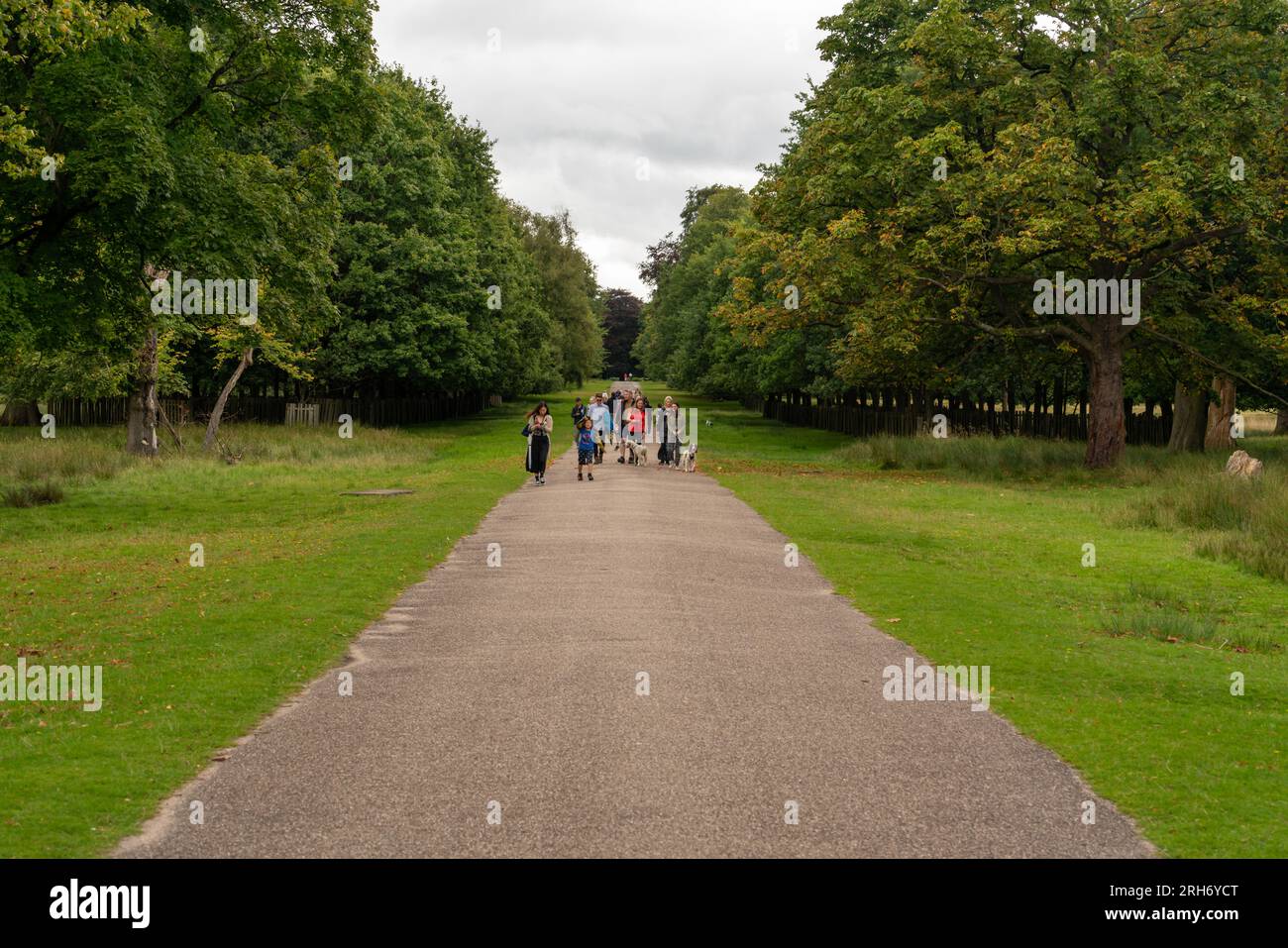 People enjoying walk at Dunham Massey Stock Photo Alamy