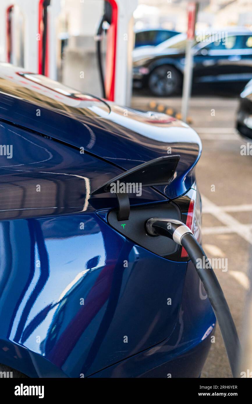 Tesla charging station Stock Photo - Alamy