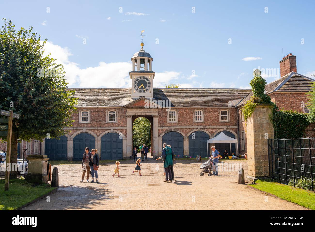 people having fun at dunham massey Stock Photo Alamy