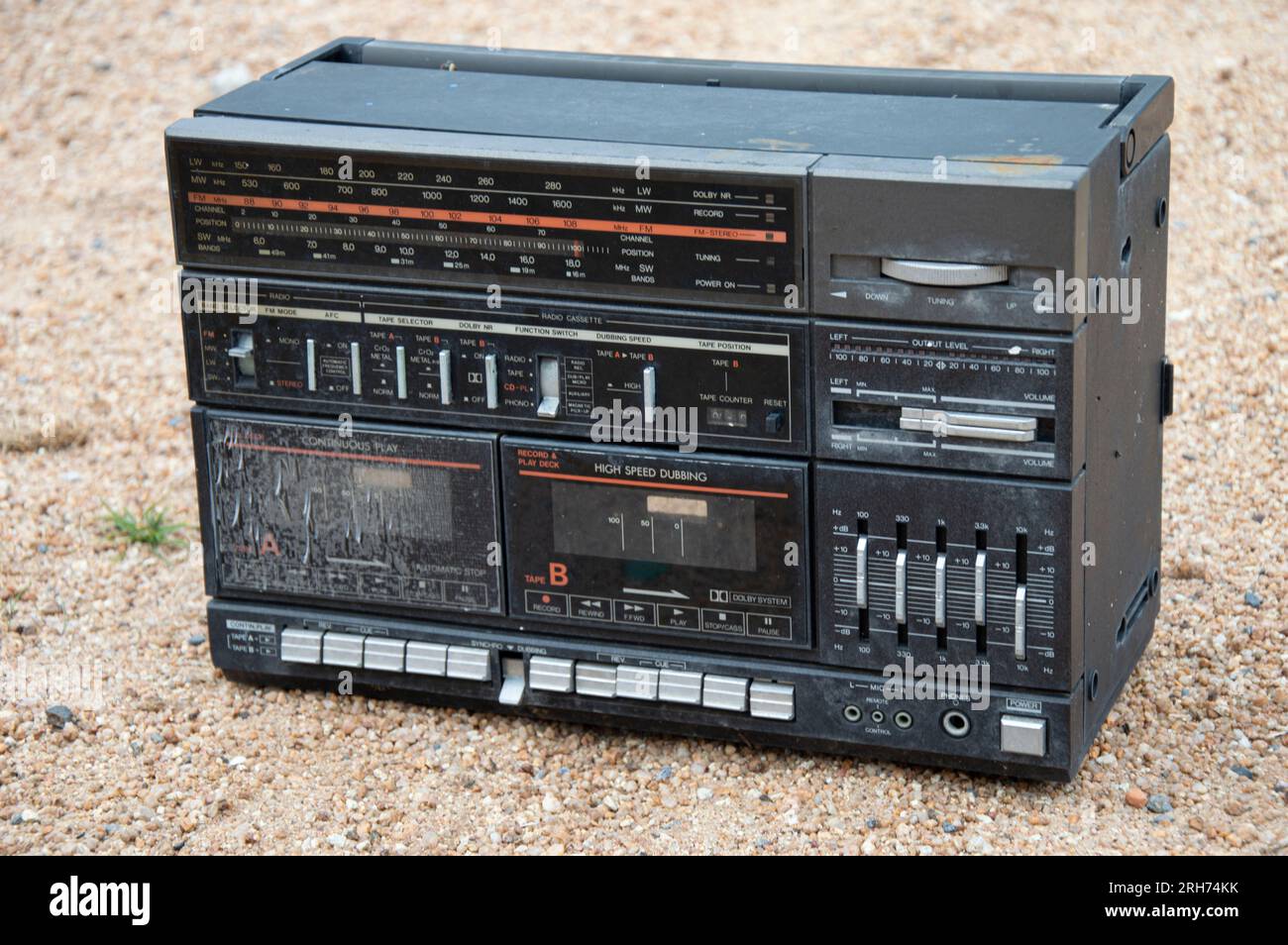 An old cassette player from the 90's Stock Photo - Alamy