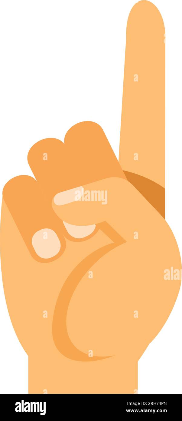 Number one gesture vector icon Stock Vector Image & Art - Alamy