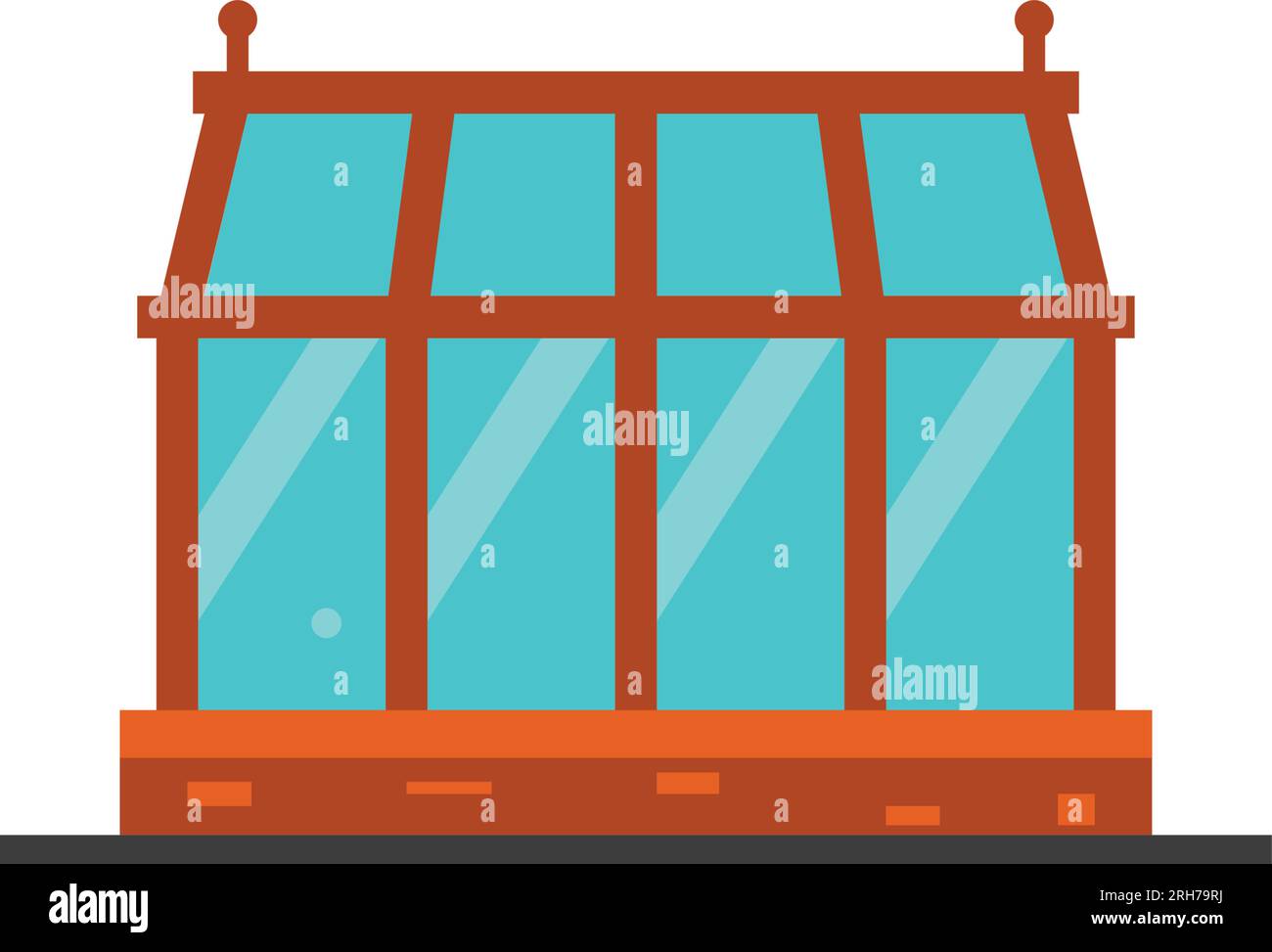 Glass greenhouse icon Stock Vector