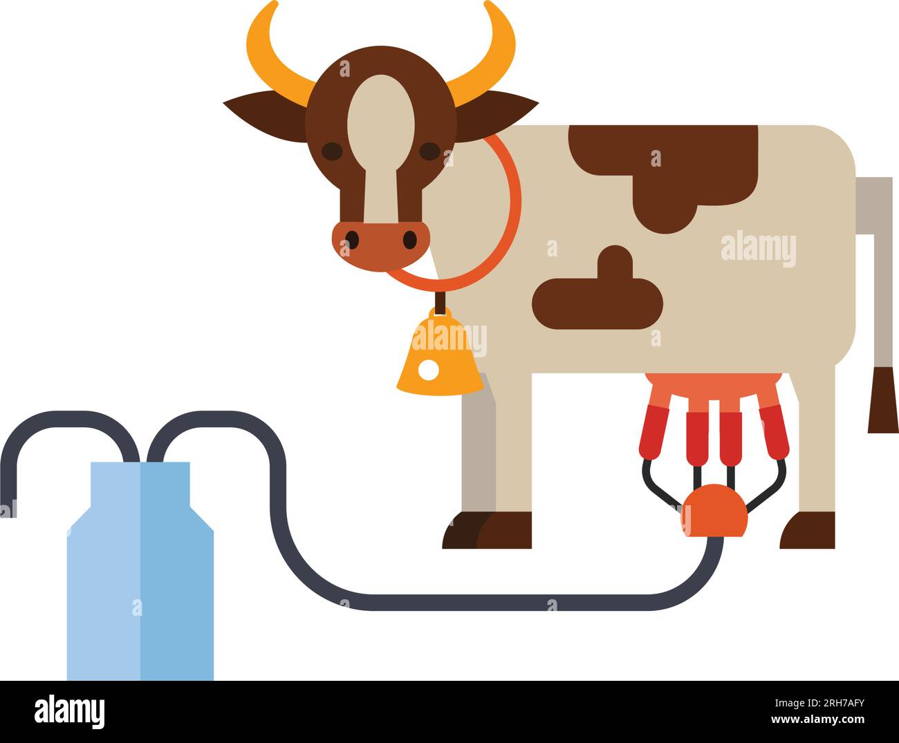 Machine Milking Cow Vector Icon Stock Vector Image And Art Alamy