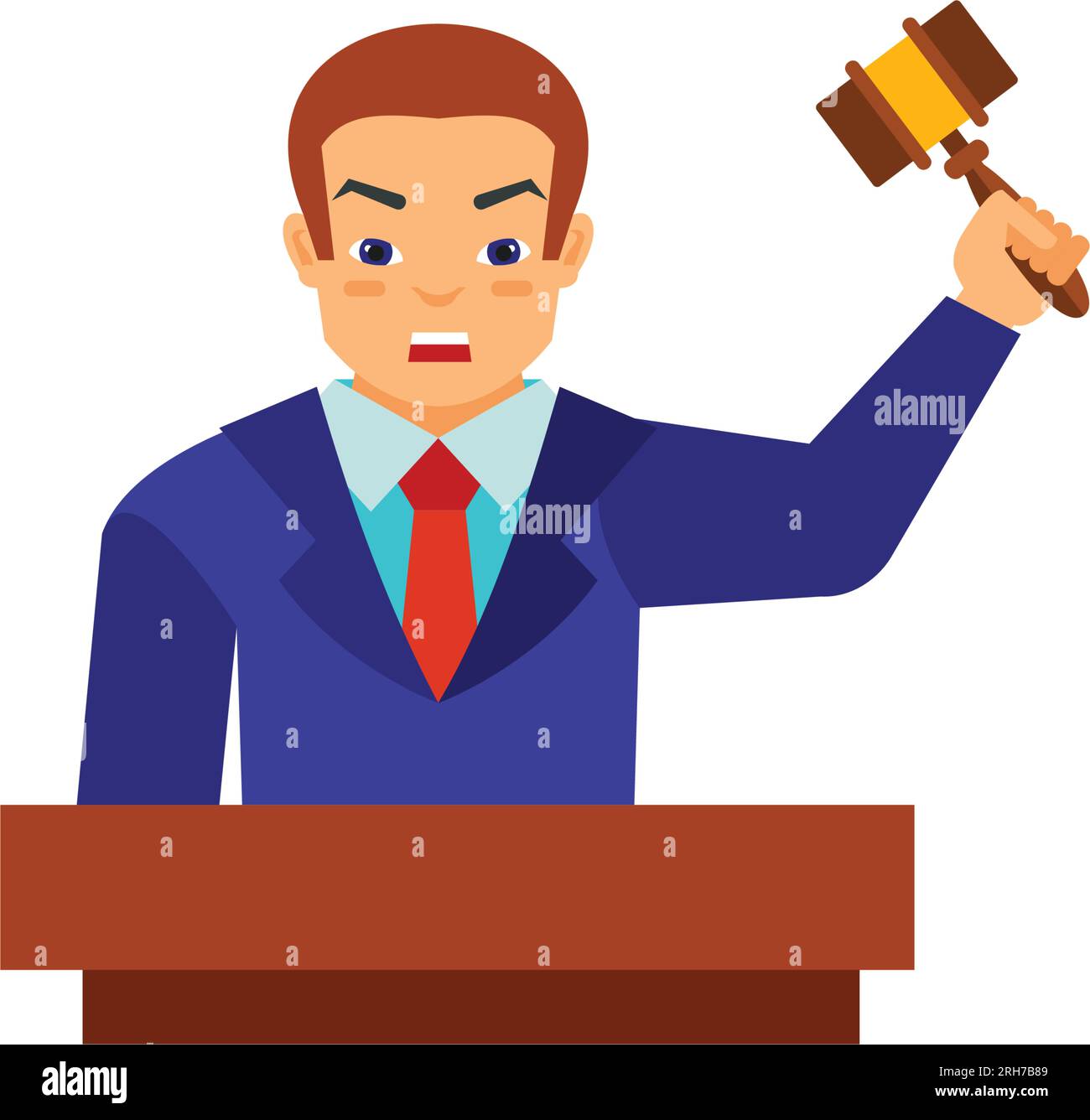 Auctioneer holding gavel vector icon Stock Vector Image & Art Alamy