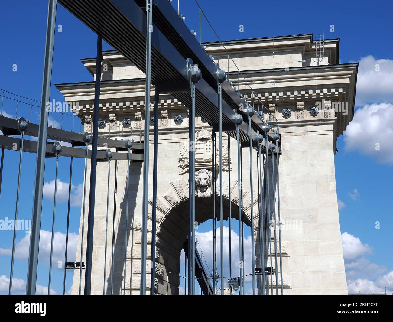 The Széchenyi Chain Bridge is a suspension bridge that spans the river ...