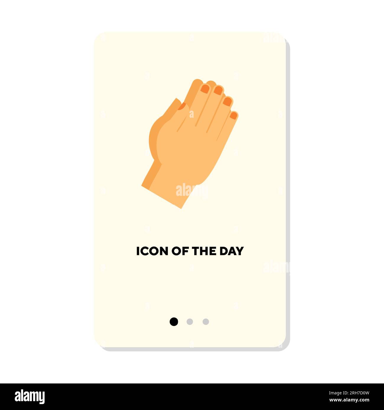 Hands applauding gesture flat vector icon Stock Vector