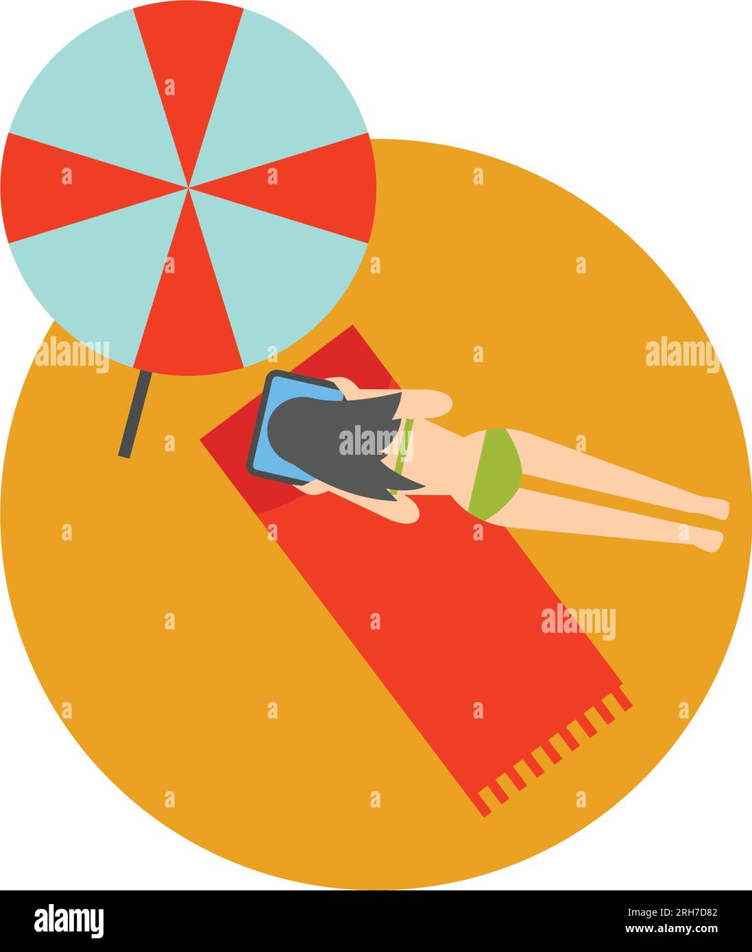 Woman sunbathing Stock Vector Images Alamy
