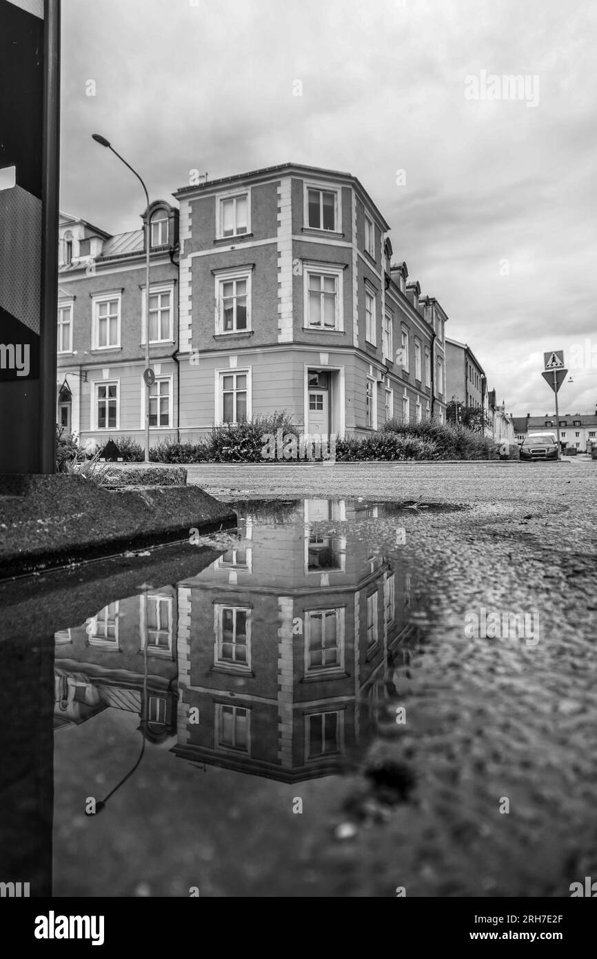 Reflection person in city Black and White Stock Photos & Images - Alamy