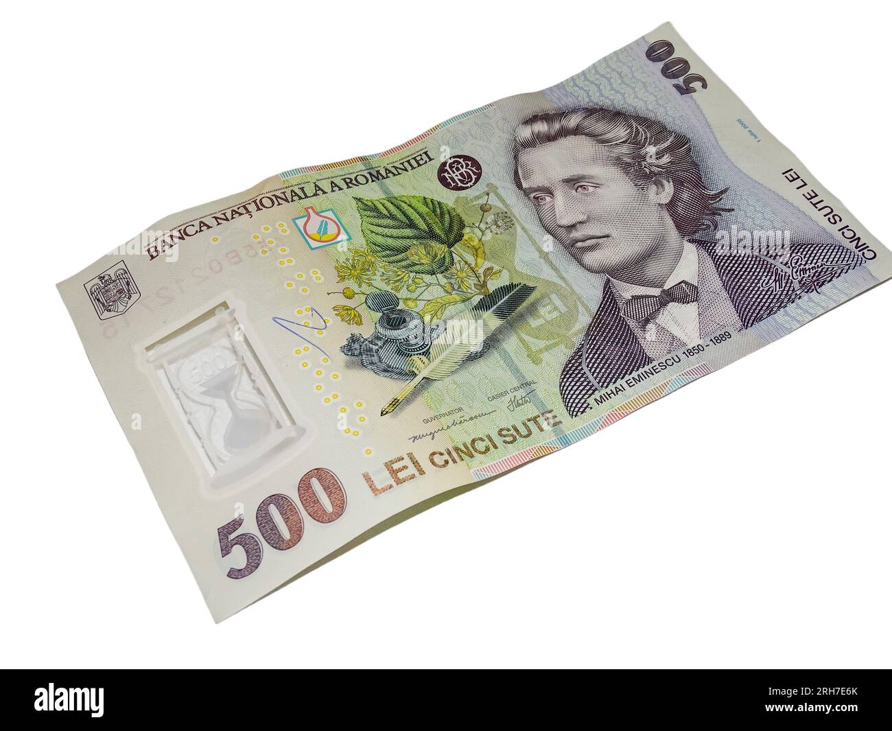 Banknote of 500 lei. Romanian money. Money from Romania Stock Photo