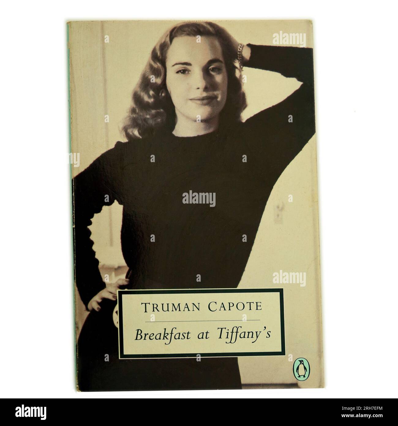 Truman Capote - Breakfast at Tiffany's. Paperback book cover. Studio set up with white background Stock Photo