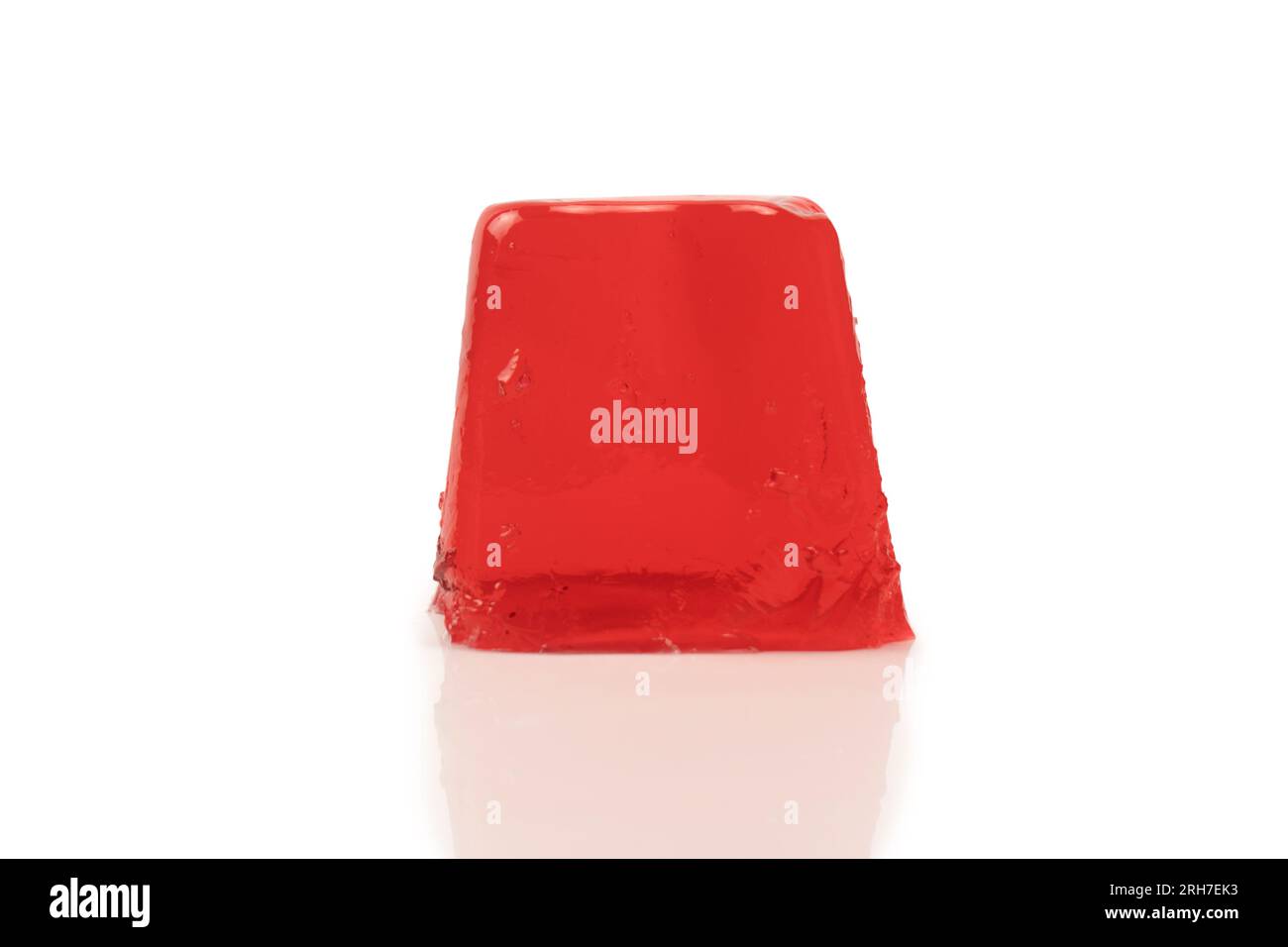 Sweet fruit jelly dessert isolated on a white background Stock Photo