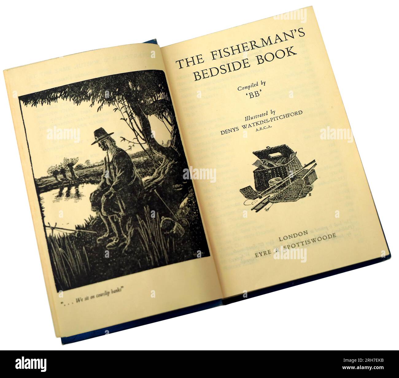 The Fisherman's Bedside Book. Title pages. Illustrated by Dents Watkins ...