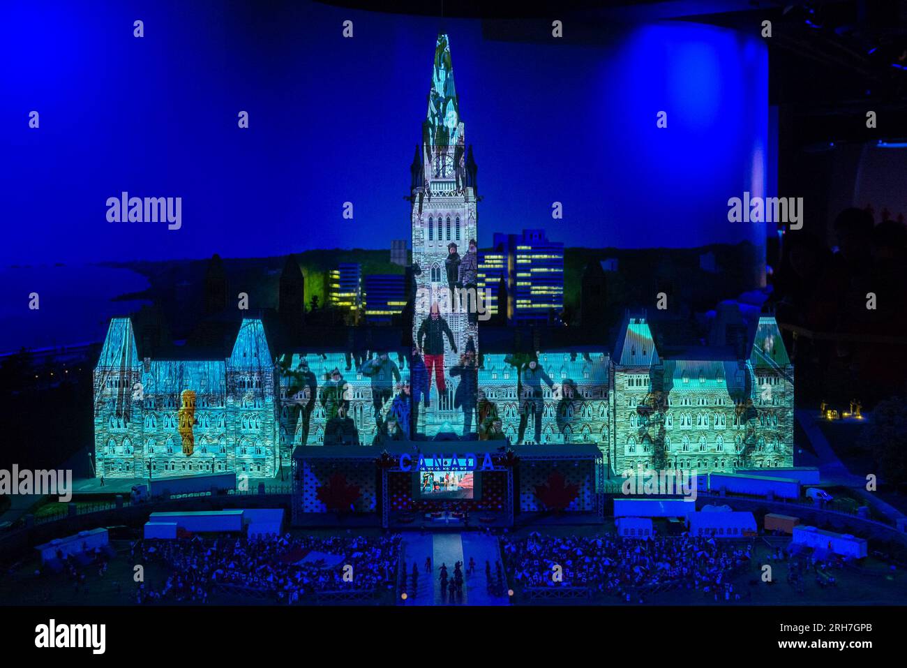 Toronto, ON, Canada June 4, 2023 View of the Houses of Parliament in Ottawa on a miniature