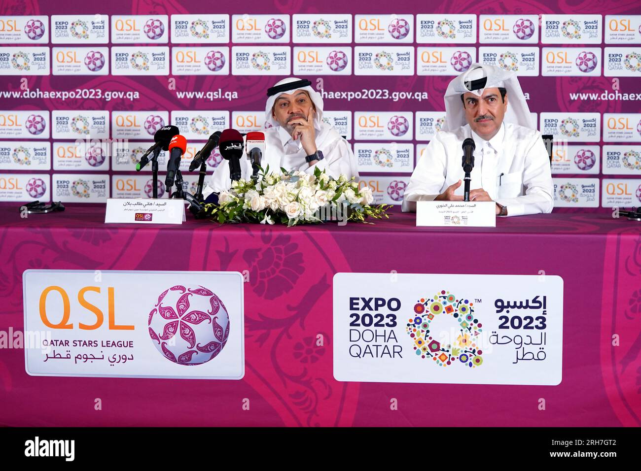 Hani Taleb Ballan, CEO of Qatar Stars League and Mohamed Ali Al Khouri