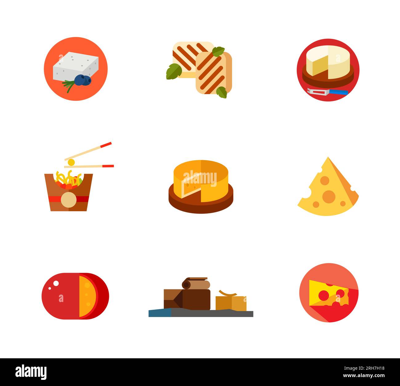 Cheese icon set Stock Vector Image & Art Alamy