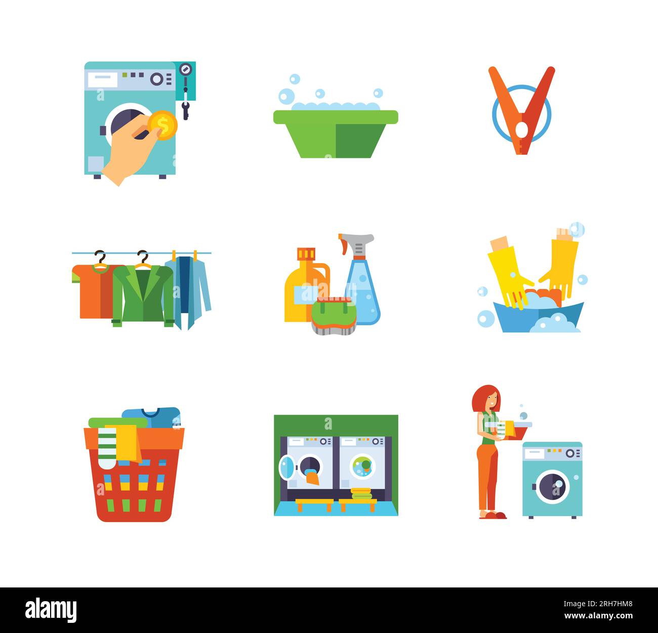 Laundry icon set Stock Vector Image & Art Alamy