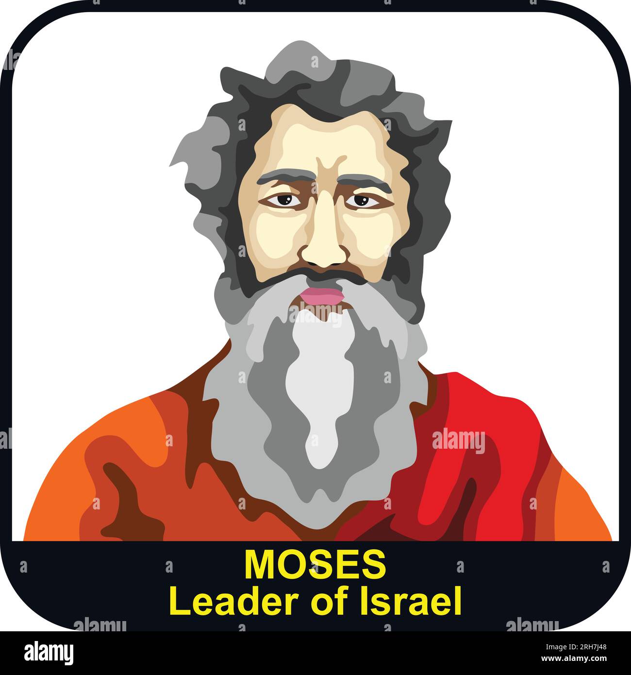 Moses 1st Leader of Israel Stock Vector