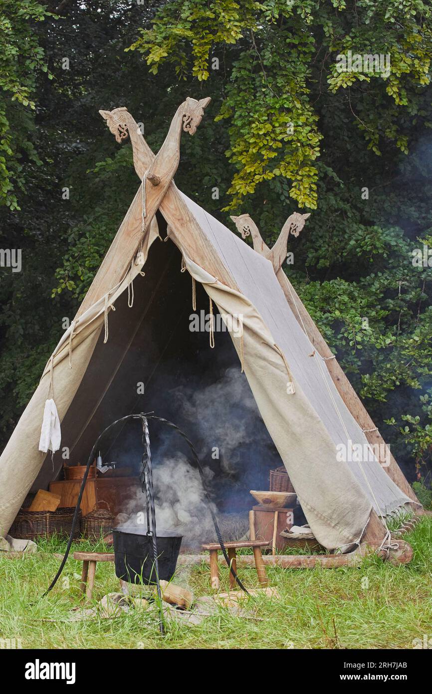 Photo inspiration: Visual Reference: Viking Tent With Fire On The Viking Festival In Denmark