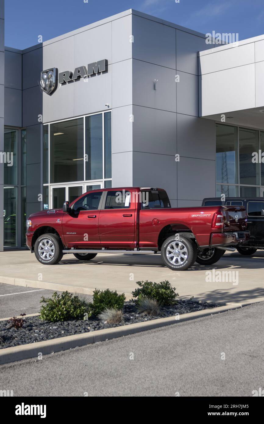Tipton August 13, 2023 Ram 2500 display at a Stellantis dealership