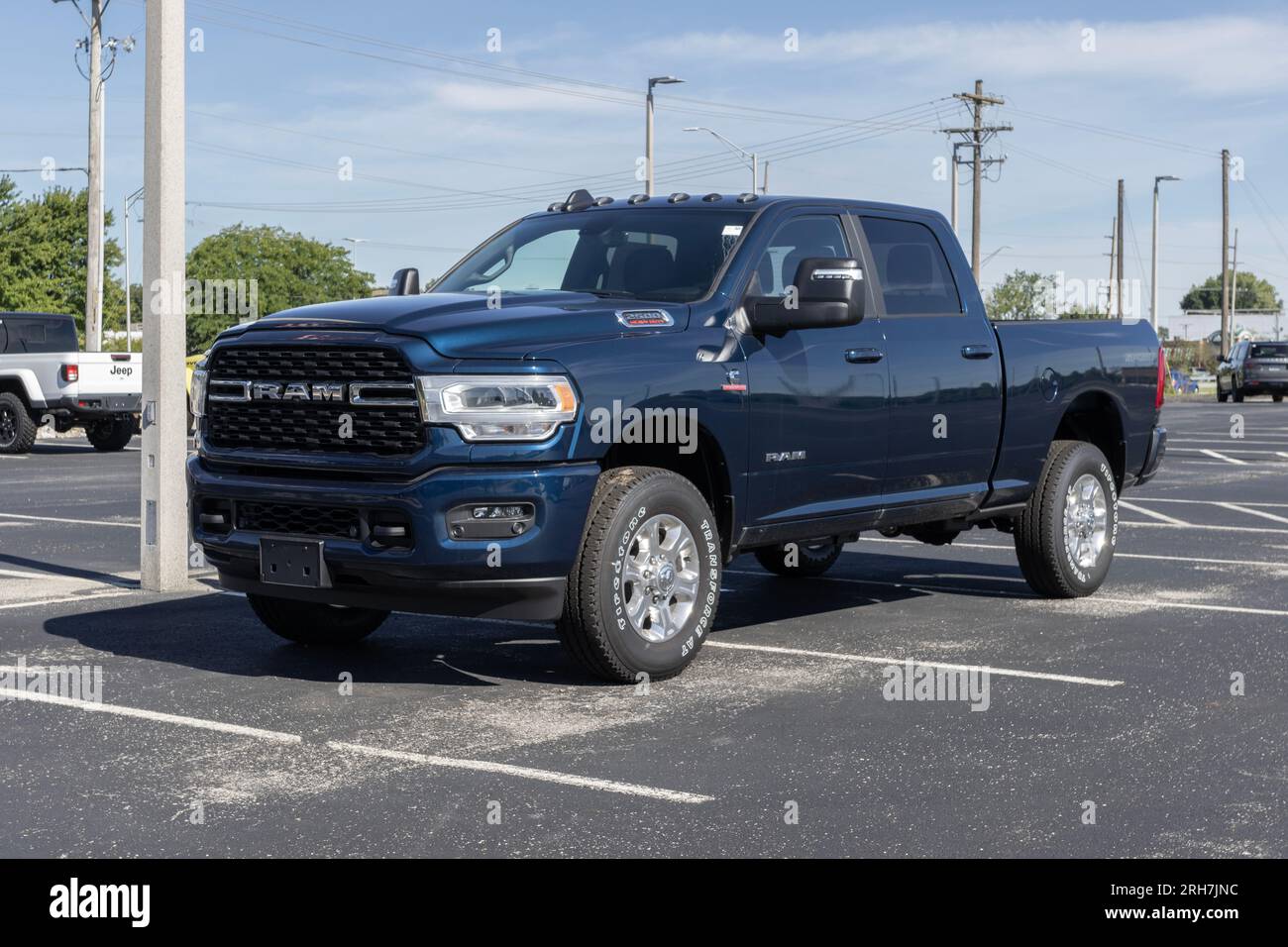 Noblesville August 13, 2023 Ram 2500 display at a Stellantis