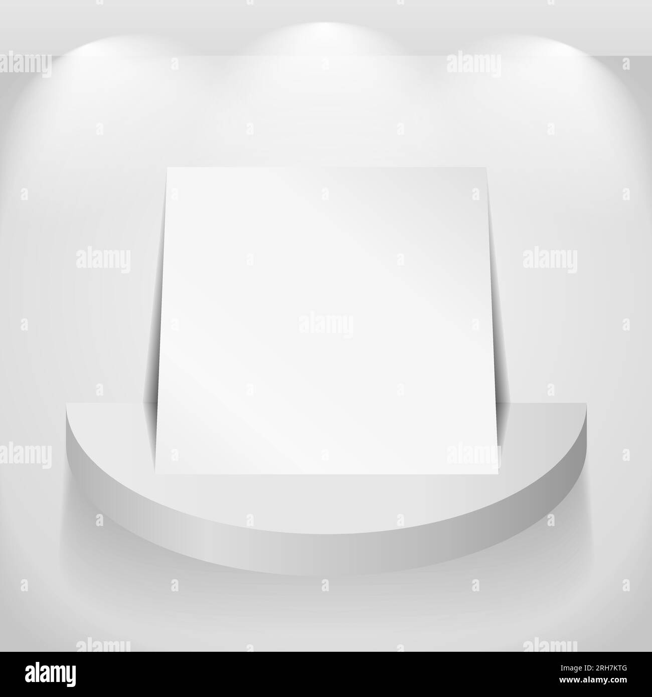 Paper on round shelf, vector eps10 illustration Stock Vector Image