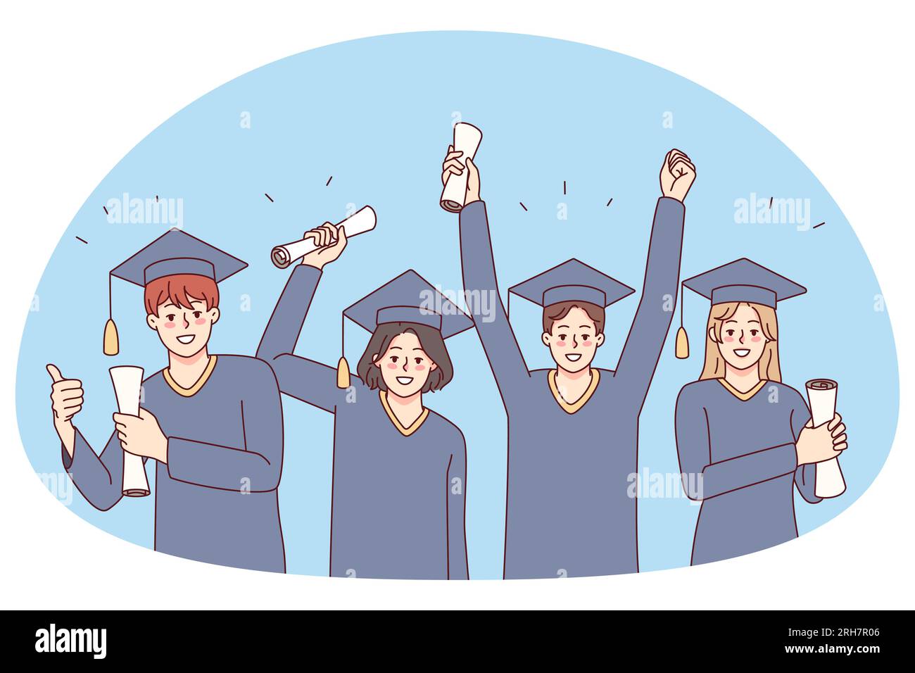 College students celebrating graduation Cut Out Stock Images & Pictures ...