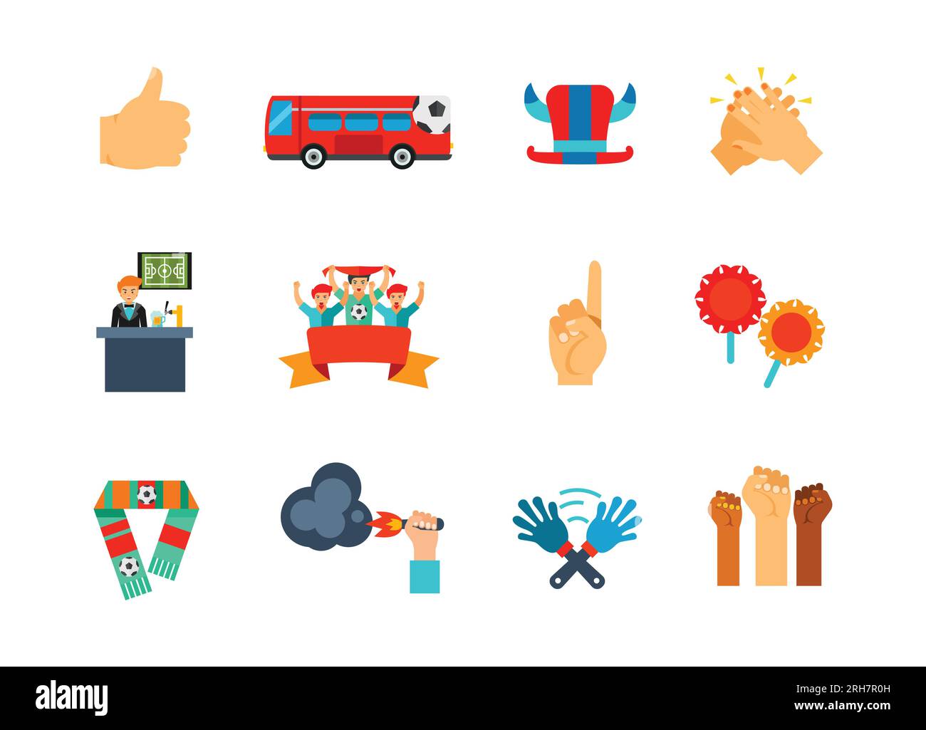 Sport fan icon set Stock Vector Image & Art Alamy