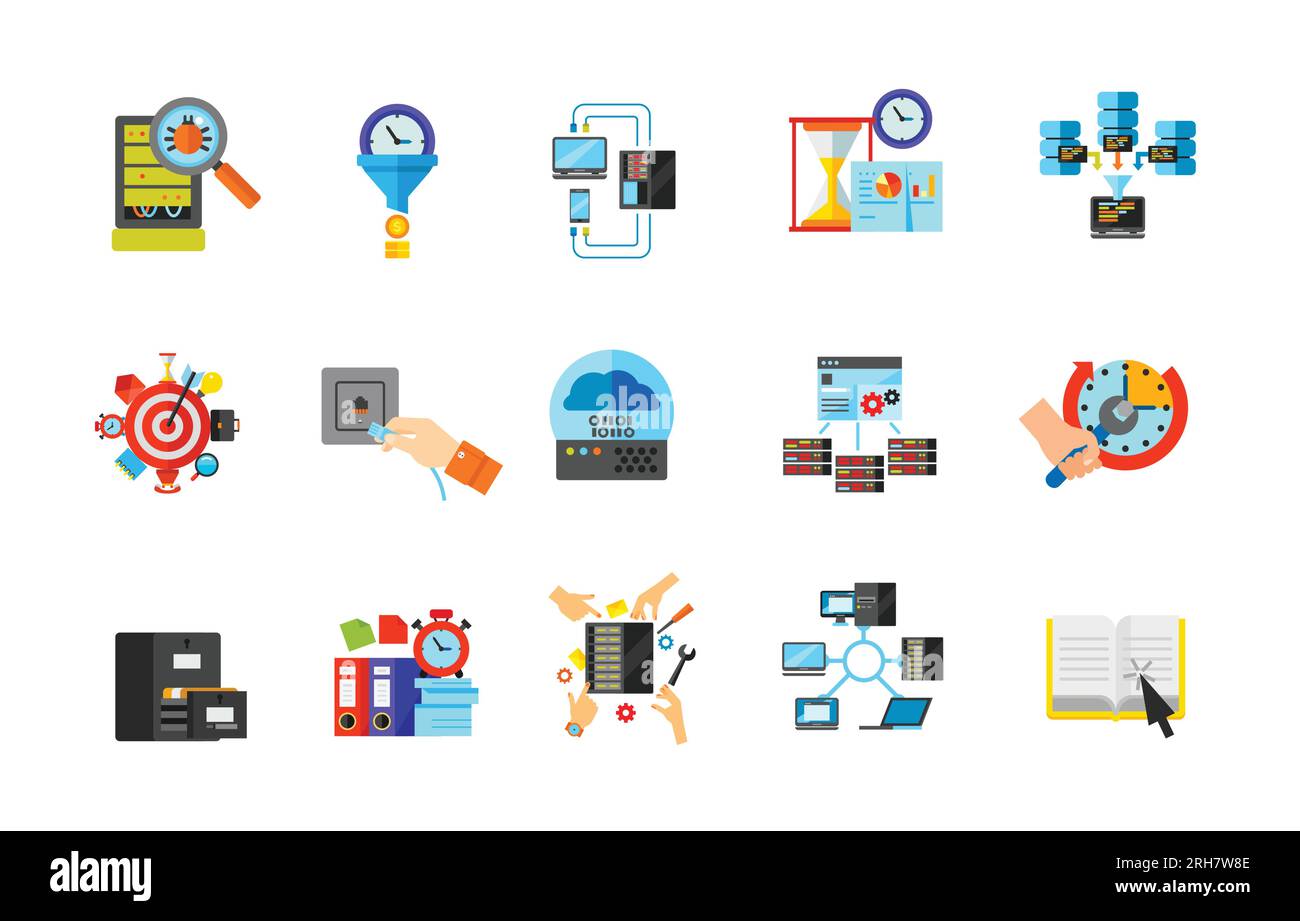Computer networking icon set Stock Vector Image & Art - Alamy