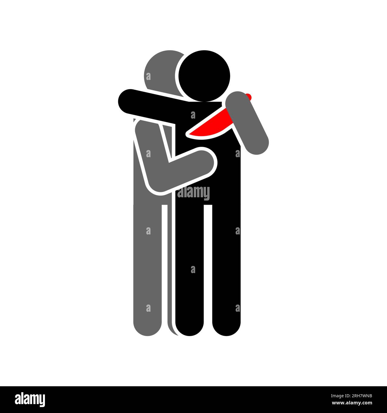 Traitor sign icon. Betrayal symbol. Concept of betrayal is a knife in the back. Stock Vector