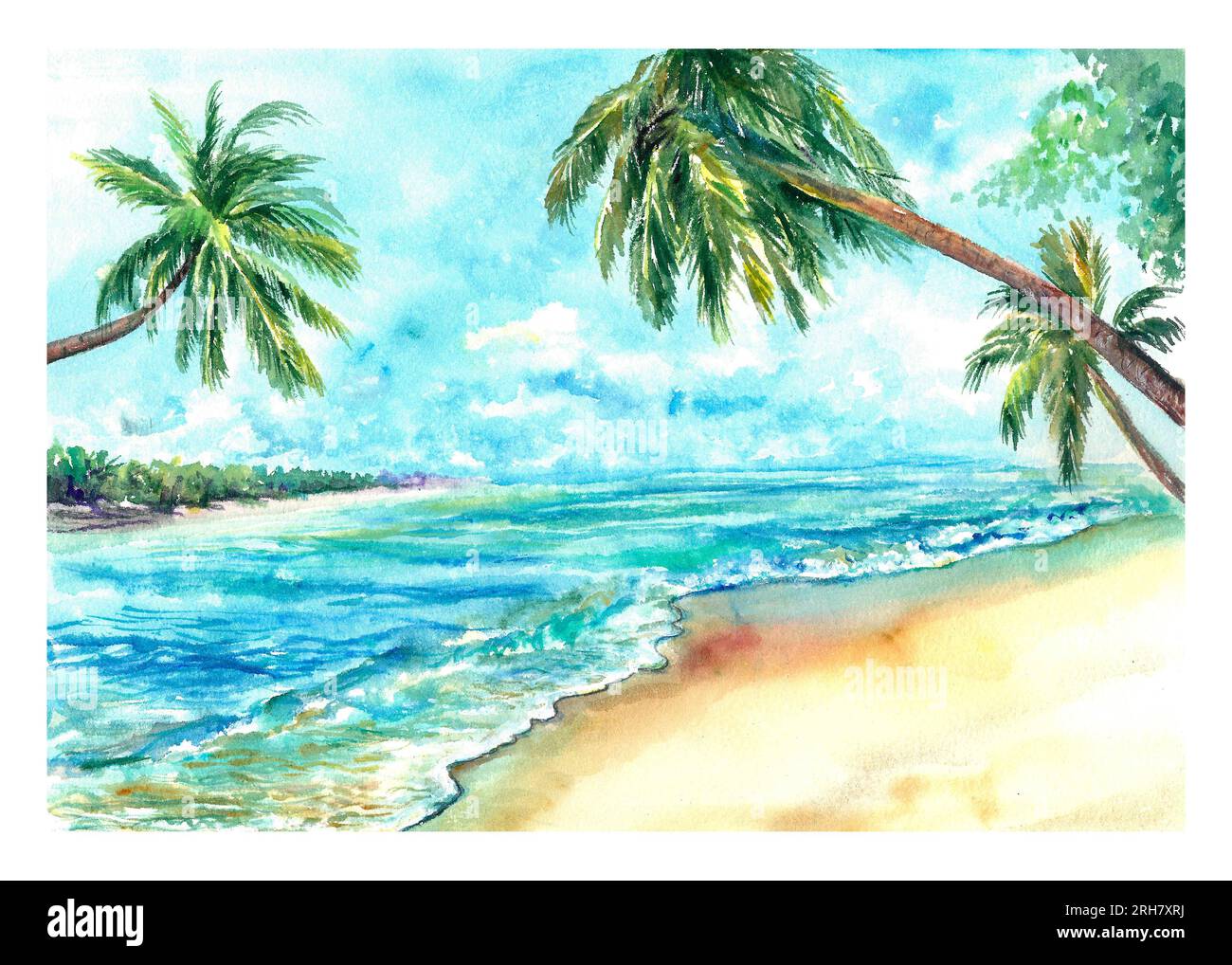 Palm tree/seascape/ジョン バルデッサリ/額装ポスター Palm tree/seascape/ジョン バルデッサリ/額装ポスター （Palm