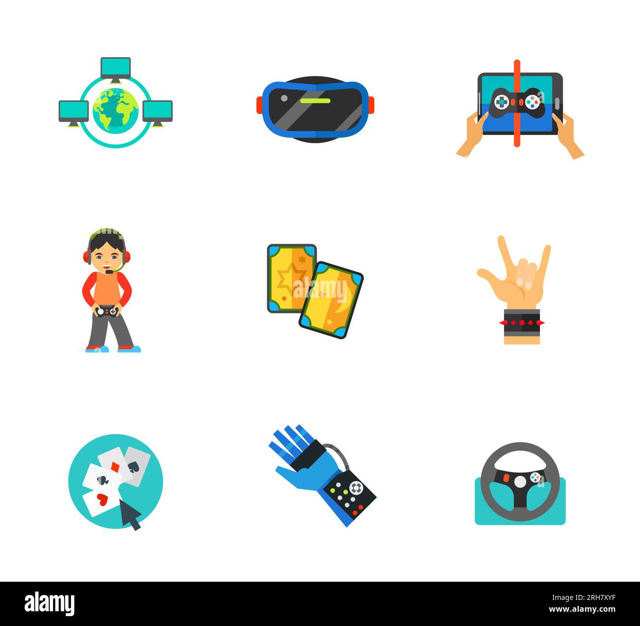 Computer games icon set Stock Vector Image & Art - Alamy