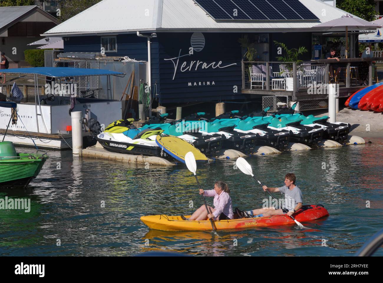 Terrace Marina, Noosa River, Queensland, Australia Stock Photo - Alamy