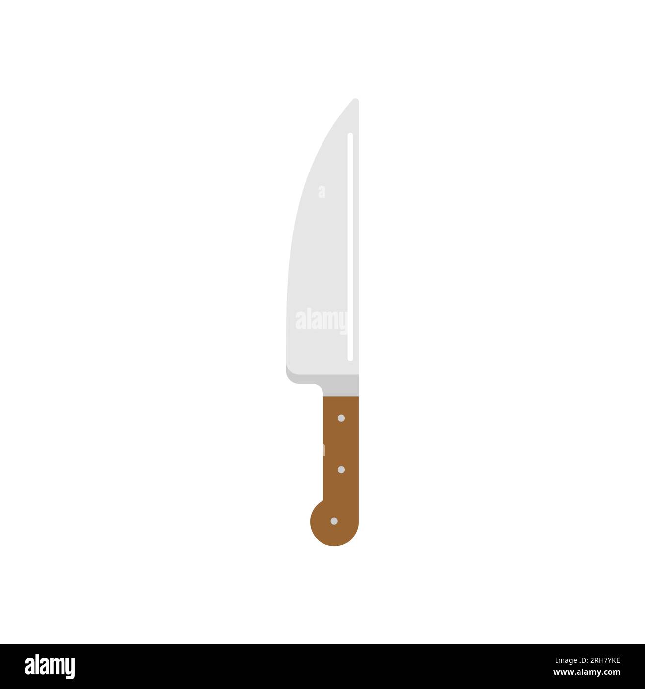 Kitchen knife isolated, kitchen utensils sign. Dishes Vector