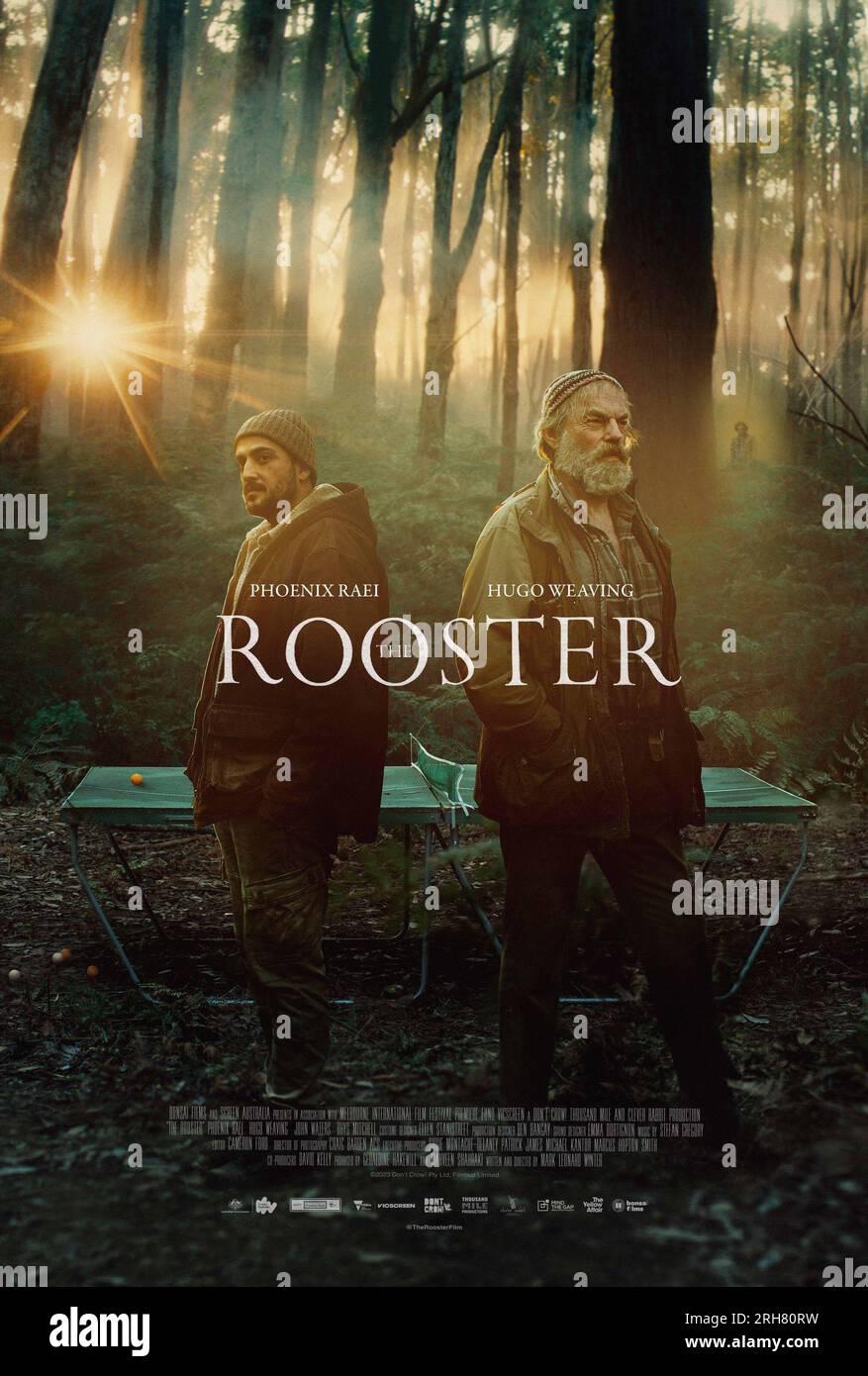 THE ROOSTER, poster, from left: Phoenix Raei, Hugo Weaving, 2023 ...