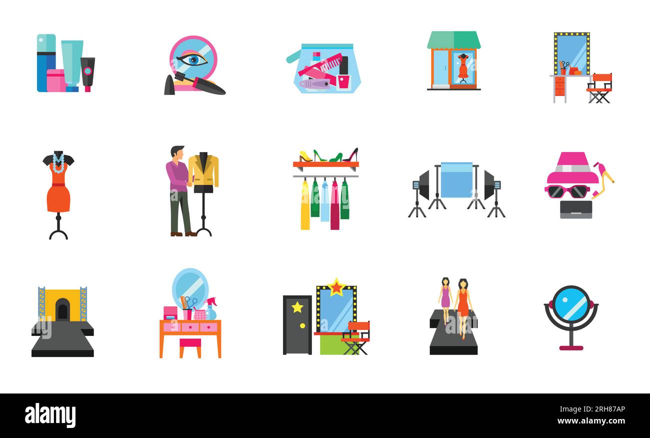 Fashion industry icon set Stock Vector Image & Art - Alamy